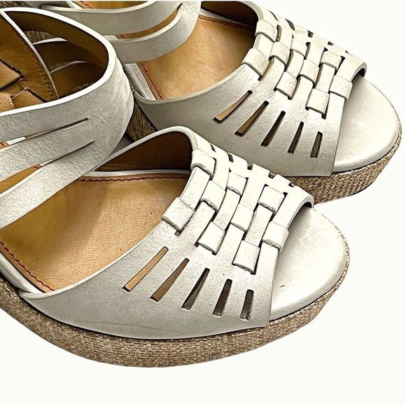 Trask 'Willow' Leather Platform Wedge Sandal - Picture 4 of 16